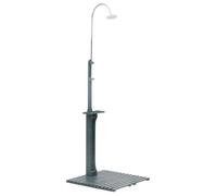 vidaXL Douche de jardin en bois anthracite
