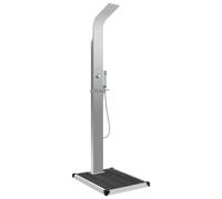 vidaXL Douche de jardin avec élément de sol WPC acier inoxydable