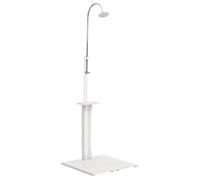 vidaXL Douche de jardin en bois blanc