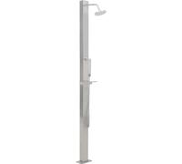 vidaXL Douche de jardin droite en acier inoxydable