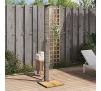 vidaXL Douche de jardin Gris 50x55x224 cm Poly rotin et bois d'acacia