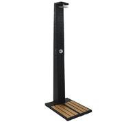 vidaXL Douche de jardin Poly Rattan WPC – Résiné tressée