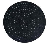 vidaXL Pomme de Douche Pluie Pulvérisateur Pommeau de Douche Tête de Douchette Accessoire de Salle de Bain Acier Inoxydable 50 cm Ronde Noir