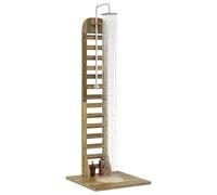 vidaXL Douche d'extérieur 223 cm naturelle, douche extérieure réglable, moderne, résistante au temps, station en acier inoxydable, solution d'hygiène dans la piscine