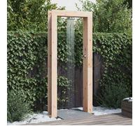 Douche d'extérieur vidaXL 226 cm en bois massif de pin et acier inoxydable naturel