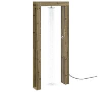 vidaXL Douche d'extérieur 226 cm naturelle moderne durable réglable en hauteur en acier inoxydable tête rotative pour jardin et piscine