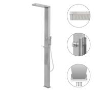 vidaXL Douche d'extérieur Carré en acier inoxydable