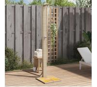 vidaXL Douche de jardin Beige 50x55x224 cm Poly rotin et bois d'acacia