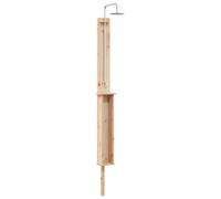 Douche d'extérieur vidaXL 246 cm en pin massif et acier inoxydable naturel
