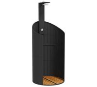 vidaXL Douche d'extérieur Noir 100x100x241,5 cm Poly rotin Bois Acacia