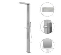 vidaXL Douche Extérieure Acier Inoxydable Carré