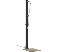 vidaXL Douche solaire extérieure noire 217 cm PVC et aluminium