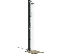 vidaXL Douche solaire extérieure noire 217 cm PVC et aluminium