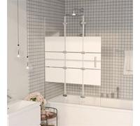 vidaXL Cabine de douche pliante ESG 100x140 cm blanc