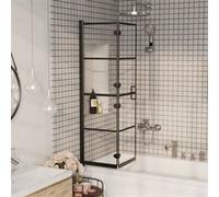 vidaXL Cabine de douche pliante ESG 80x140 cm noir