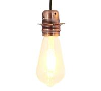 vidaXL Douilles de lampe 2 pcs bronze rouge E27