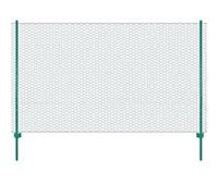 vidaXL Clôture en grillage métallique avec poteaux Acier 25x1,5 m pour chiots et volaille Vert