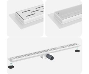 vidaXL Drain de douche avec design linéaire Argent 100 cm Acier inoxydable 304