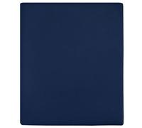 Vidaxl Drap-Housse Jersey Bleu Marine 180x200 Cm Coton