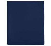 Vidaxl Draps-Housses Jersey 2 Pcs Bleu Marine 140x200 Cm Coton
