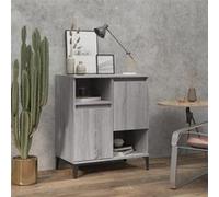 vidaXL Dressoir 60x35x70 cm bewerkt hout grijs sonoma eikenkleurig821154 Gris G