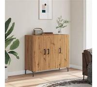 vidaXL Buffet Chêne artisanal 90x34x80 cm Bois d'ingénierie Meuble de rangement de cuisine