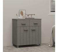 vidaXL Dressoir HAMAR 79x40x80 cm massief grenenhout lichtgrijs340439 Gris G