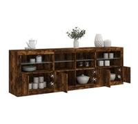 vidaXL Dressoir met LED-verlichting 202x37x67 cm gerookt eikenkleurig3209013 chêne G