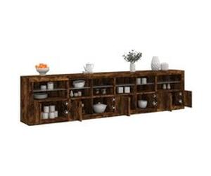 vidaXL Dressoir met LED-verlichting 283,5x37x67 cm gerookt eikenkleur3209020 chêne G