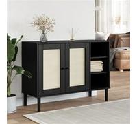 vidaXL Dressoir SENJA 112x40x80 cm rattan massief grenenhout zwart358030 Noir G