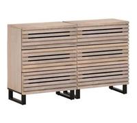 vidaXL Dressoirs 2 st 60x34x75 cm massief mangohout3217084 Bois G