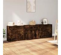 vidaXL Dressoirs 3 st bewerkt hout gerookt eikenkleurig3185428 Marron G