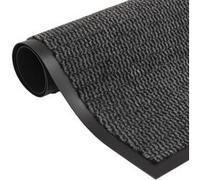 vidaXL Paillasson Rectangulaire Tapis de Sol Antidérapant Tapis de Porte Tapis d'Entrée Couloir Interieur Anti-poussière 80x120 cm Anthracite