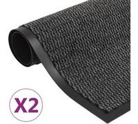 VidaXL Paillassons Rectangulaires Anthracite