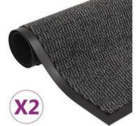 Vidaxl Paillassons Rectangulaires 2 Pcs 60 X 90 Cm Anthracite