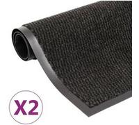 vidaXL Droogloopmatten 2 st rechthoekig getuft 60x90 cm zwart3051606 Noir G