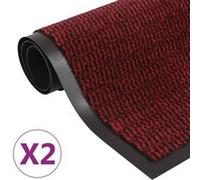 vidaXL Paillassons 2 pcs - Rouge