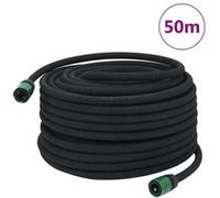 vidaXL Tuyau d'égouttage noir 0,6" 50 m caoutchouc