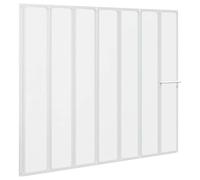 Vidaxl Dusche und Badebildschirm 140 x 168 cm 7 Paneele mit Handtuchregal