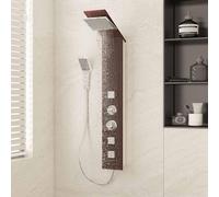 Vidaxl Duschpaneel System Glass Brown