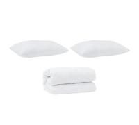 Vidaxl Duvet Avec Oreiller Autre 2 Pcs Blanc 155 X 220 Cm Microfibre