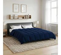 vidaXL Duvet complet toute l'année Bleu foncé 200 x 240 cm Microfibre