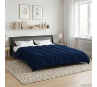 vidaXL Duvet complet toute l'année Bleu foncé 240 x 260 cm Microfibre