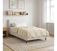 vidaXL Duvet complet toute l'année Crème 155 x 200 cm Microfibre