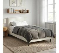 vidaXL Duvet complet toute l'année Gris clair 135 x 200 cm Microfibre