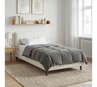 vidaXL Duvet complet toute l'année Gris clair 135 x 220 cm Microfibre