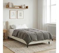 vidaXL Duvet complet toute l'année Gris clair 140 x 200 cm Microfibre