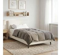 vidaXL Duvet complet toute l'année Gris clair 155 x 200 cm Microfibre