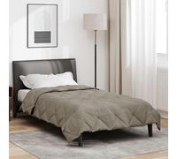 vidaXL Duvet complet toute l'année Gris clair 220 x 155 cm Microfibre