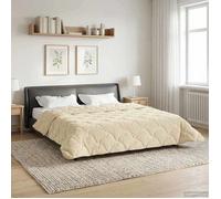 vidaXL Duvet complet toute l'année Matelassé Crème 220 x 240 cm 42026298